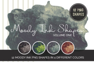 12 Moody Ink shapes