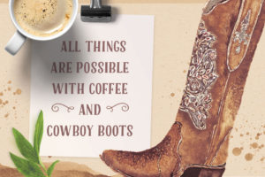 watercolor cowboy boots